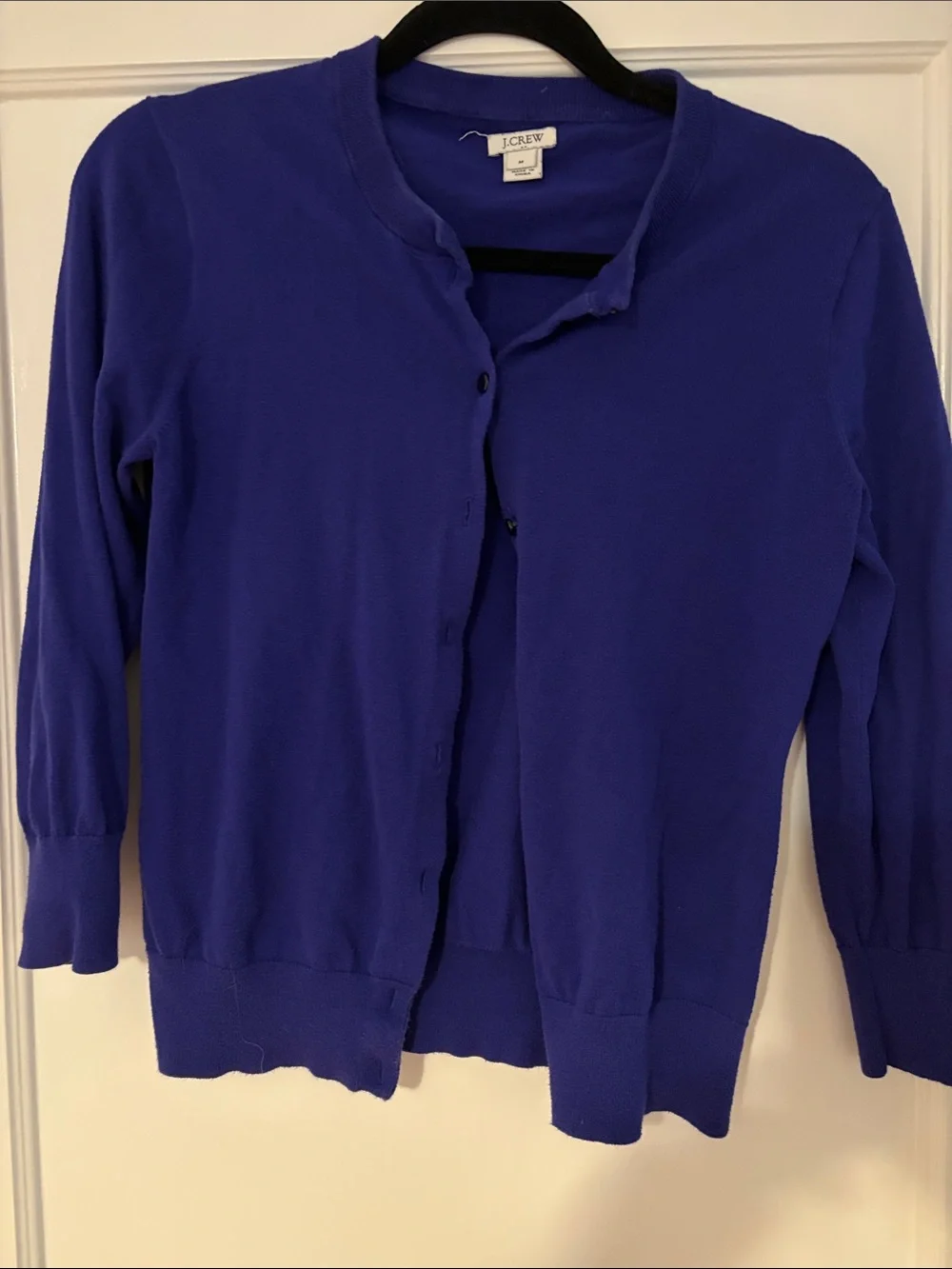 J. Crew Women's Royal Purple Crewneck Cardigan